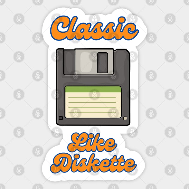 Classic Like Diskette Sticker by ChilledTaho Visuals